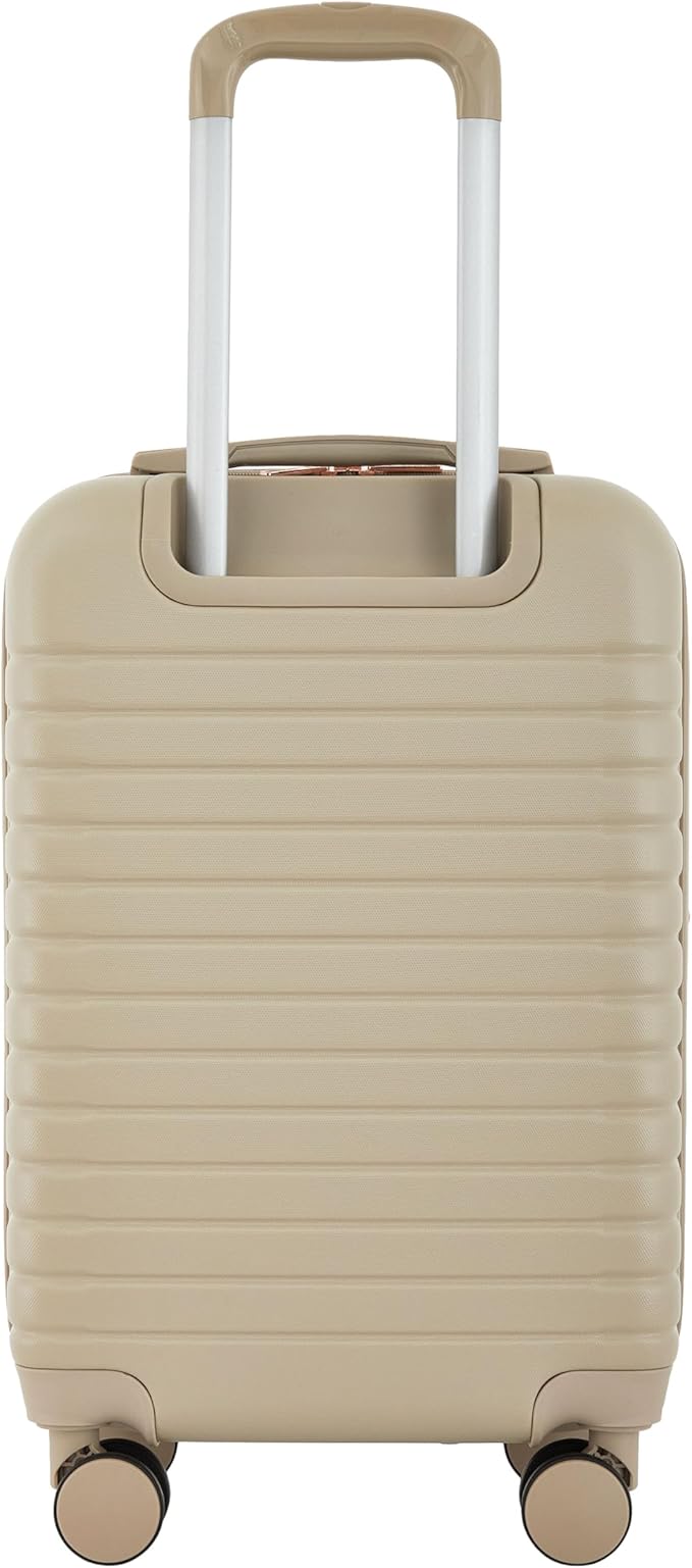 kensie 22" Graceful Hardside Carry-On Luggage, Light Taupe