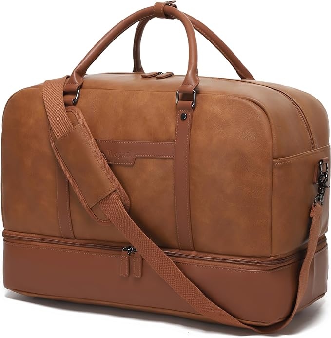 Wogarl Weekender Bags for Women Large Overnight Bag Weekend Travel Duffel Bag Carry on Shoulder with Shoe Compartment Toiletry Bag for Travel Business Gym