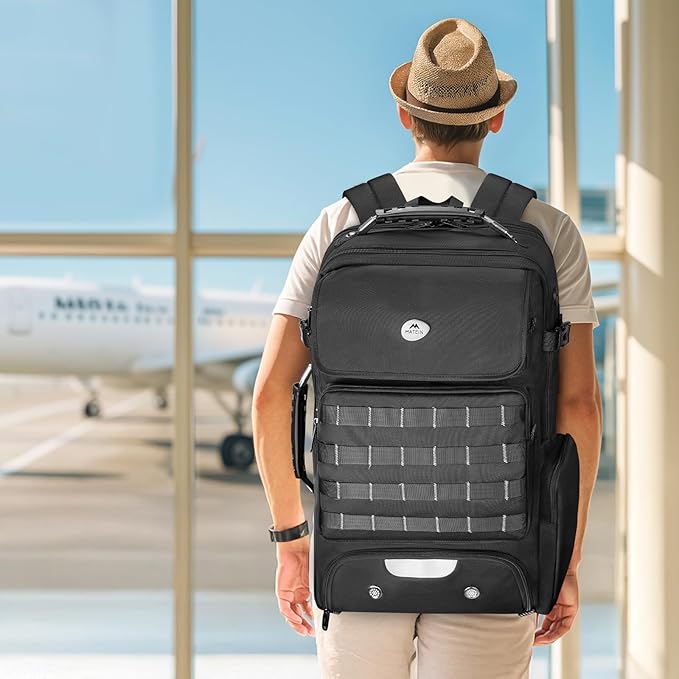 MATEIN Expandable Travel Backpack With Shoe Compartment, 52L Large Suitcase Backpack with Waist Straps, 17 Inch TSA Laptop Backpacks Luggage Carry On Bag With 3 Packing Cubes