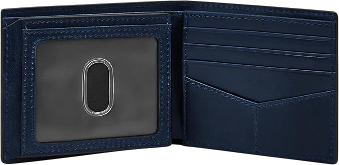 Fossil Men's Derrick RFID-Blocking Leather Bifold Wallet with Flip ID Window for Men