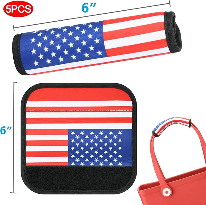 Cosmos 5 Pcs Neoprene Luggage Handle Wrap Beach Bag Tote Handle Grip Luggage Identifier Detachable Covers for Travel Bag Suitcase Beach Tote Bag