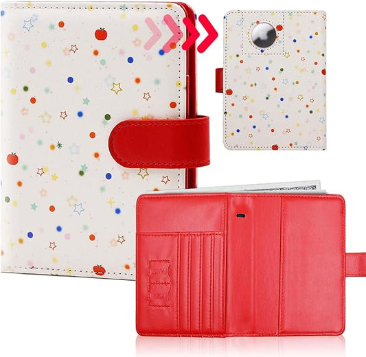 Melsbrinna Rfid Passport Holder for Travel women/Men, Cute Passport Wallet Rfid Blocking Card Slots, Rfid Passport Cover/CaseTravel Wallet, Passport Book Holder (1, apple red a)