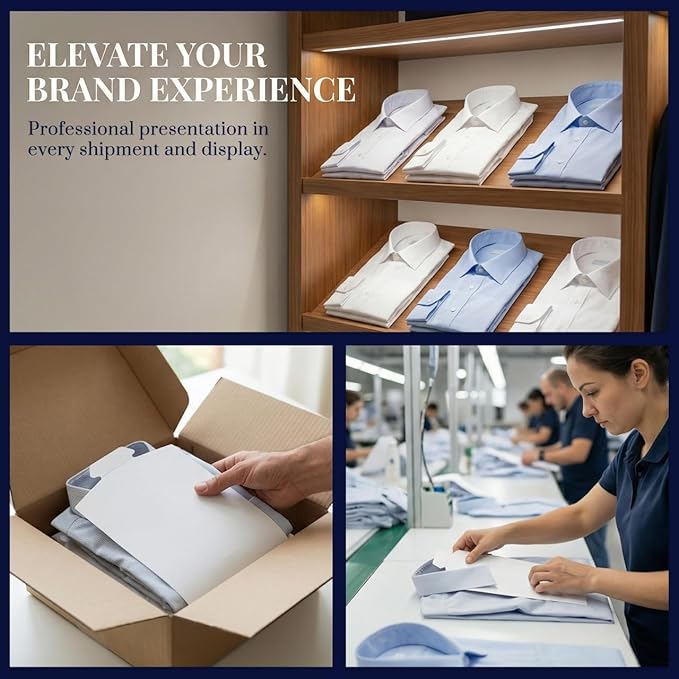 Ciieeo Shirt Folding Board Clothes Folder Laundry Folding Board for T-Shirts Collared Shirts and More 14.21 X 8.14 Inches Neat Closet and Drawer Organizer