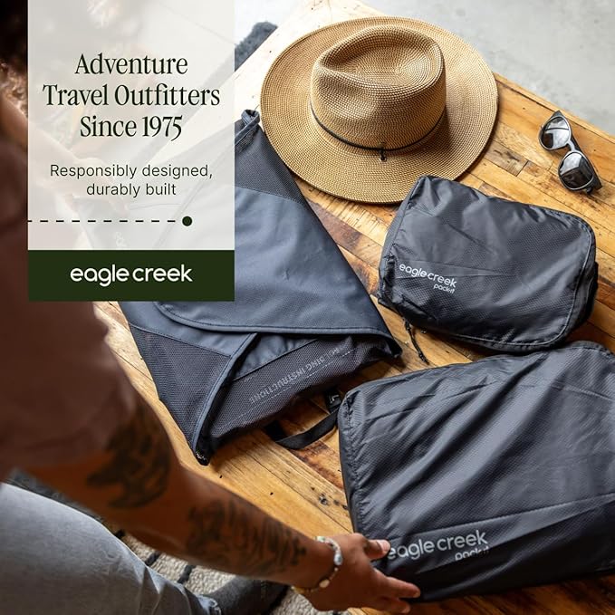 Eagle Creek Pack-It Specter Compression Packing Cubes - Durable, Ultra-Lightweight and Water-Resistant Ripstop Fabric Suitcase Organizer Bags for Clothing and Gear