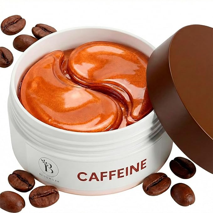 Caffeine Under Eye Patches (30 Pairs), Under Eye Mask for Puffy Eyes, Appearance of Dark Circles, Cooling & Hydration, Self Care & Skincare Gifts for Women, Patch Yeux