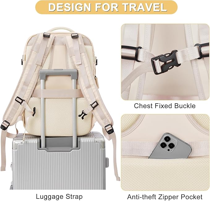 Expandable Travel Backpack For Women Men Airline Approved Personal Item Backpack For Airlines Carry On Backpack Flight Approved Waterproof Backpack For Traveling On Airplane Weekender Travel Bag