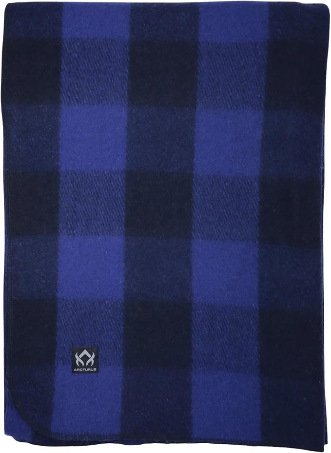Arcturus Military Wool Blanket - Warm, Thick, Washable - Great for Outdoors, Camping, Stadium Blanket, Picnics, Travel - Car & Bushcraft Survival Kits