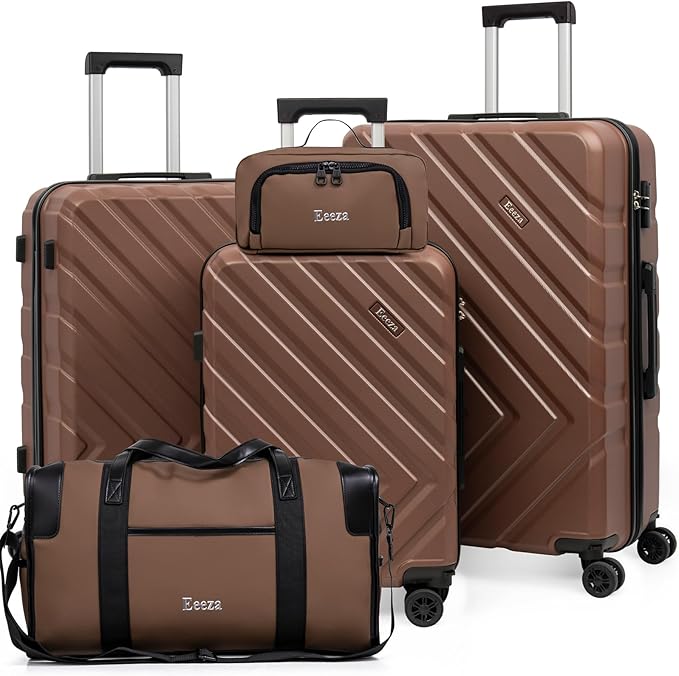 Luggage Sets 5 Piece,Suitcases with Wheels, Hard Case Luggage with Detachable Spinner Wheels,Carry On Luggage Set (5 Piece Sets (20"/24"/28"/DB/TB))