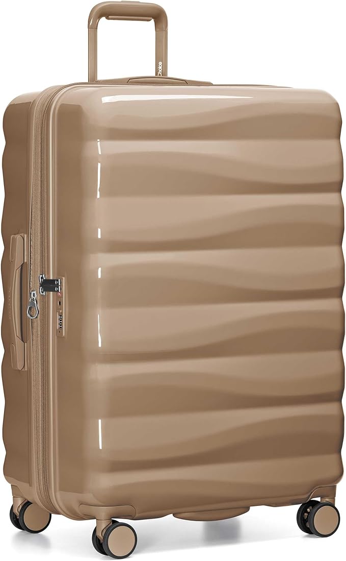 Traveler's Choice Edinburgh II Hardside Spinner Luggage, TSA Lock, Sand, 29" Large