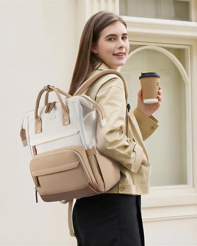 LOVEVOOK Laptop Backpack for Women, 15.6 Inch Work Business Backpacks Purse With Large Capacity