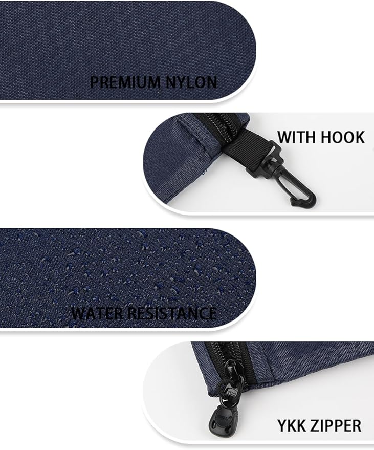 GOX Small Toiletry Bag for Men Bulk Cosmetic Bag Dopp Kit Carry On Zipper Pouch Organization Nylon Small Packing Sack Waterproof (Navy)