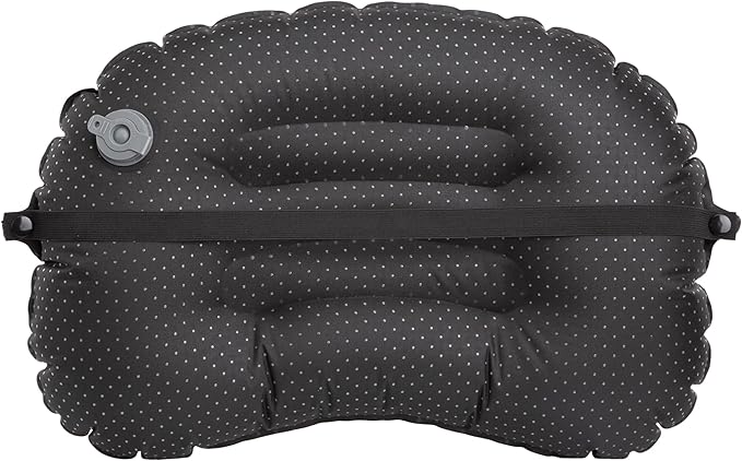 Stansport Lightweight Inflatable Camping Pillow – Ergonomic Ultralight Backpacking Pillow with Stay-Put Sleeping Pad Strap and Anti-Slip Grip – Compact Travel & Hiking Gear with Carry Bag