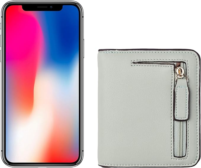 Toughergun Women’s Small Slim Leather Wallet with RFID Protection, Compact Bifold Mini Purse with Clear ID Window