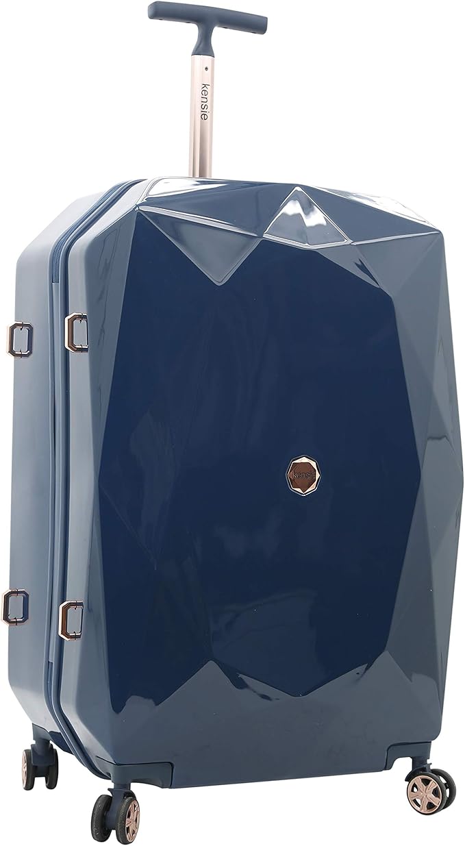 kensie Women's Gemstone Luggage Set, Midnight Blue, 2 Piece Set (28"/20")