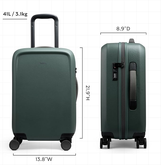 Bellroy Transit Carry-On (41L carry-on luggage, with hard shell and removable packing cells) - Everglade