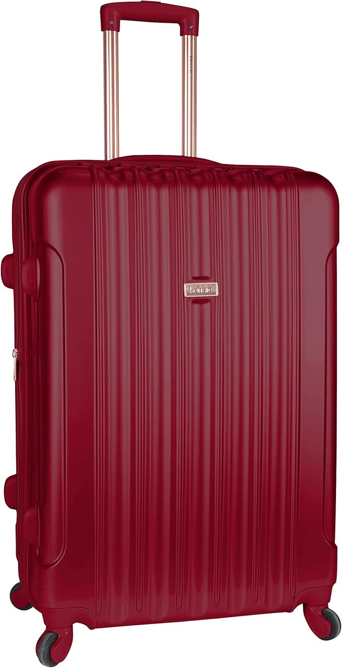 kensie Women's Alma Hardside Spinner Luggage,Expandable, Japanese Carmine Red, 3 Piece Set (20/24/28)