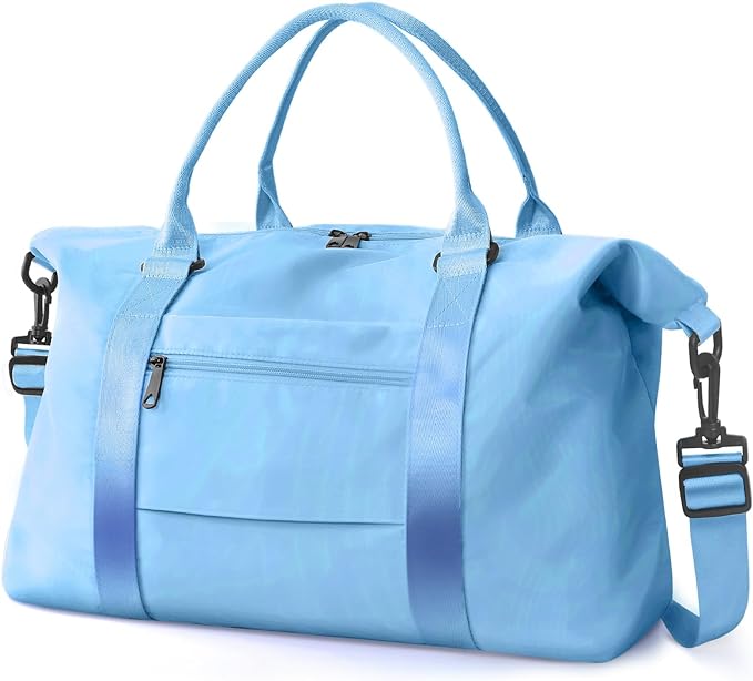 Travel Duffle, Waterproof Weekender Carry On Tote for Women, Travel Essentials Sport Gym for Men, Hospital Bag for Labor and Delivery, Overnight Luggage With Trolley Sleeve