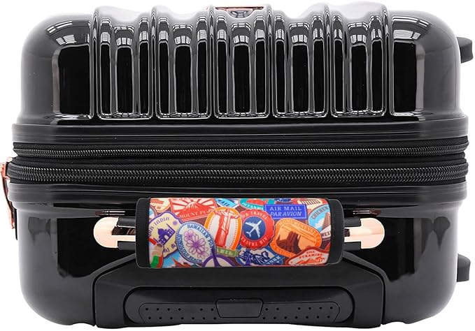Luggage Handle Wrap for Suitcase-Printed Bright Neoprene Luggage Tags/Grips/Identifiers/Markers/Covers/Gripper for Suitcases Carry On Bags 5 Packs (Landmark)
