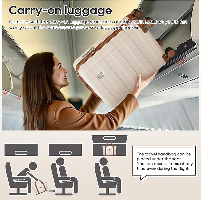 imiomo Carry on Luggage 22x14x9 Airline Approved, Hardside 20 Inch Carry-on Suitcases with Spinner Wheels, Lightweight Travel Luggage Sets with TSA Lock