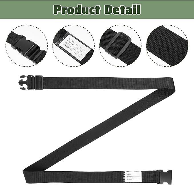Travel Luggage Connector Strap Adjustable Suitcase Belt Connect Suitcase Add Bag Straps for Carry On Your Luggages Accessories Stocking Stuffer