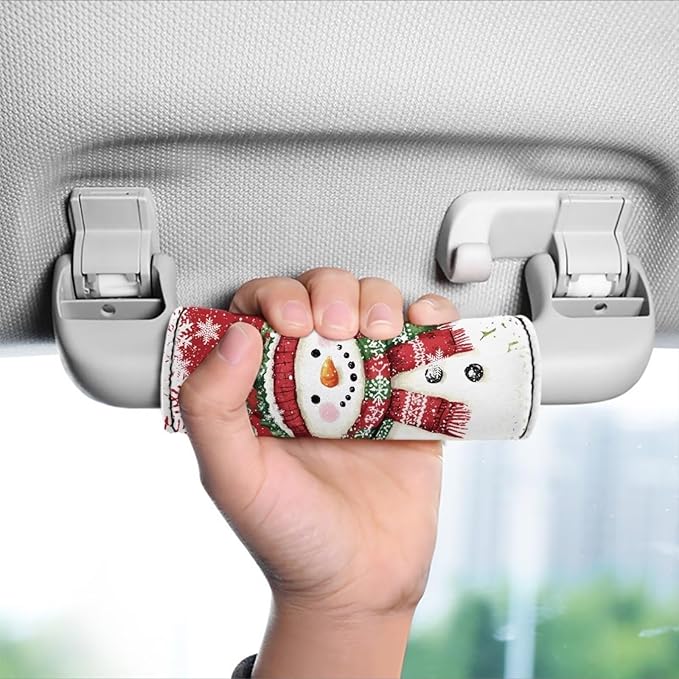 BIGCARJOB Christmas Snowman Luggage Handle Cover 2 Pcs Christmas Suitcase Identifier Protective Cover Trolley Case Grip Travel Luggage Handle Wrap Luggage Accessories