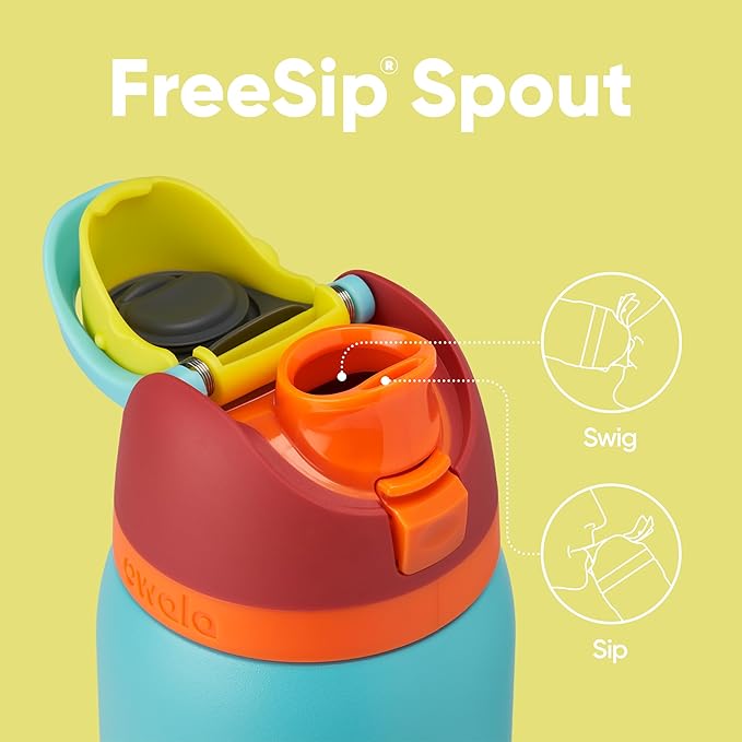 Owala FreeSip Insulated Stainless Steel Water Bottle with Straw, BPA-Free Sports Water Bottle, Great for Travel, 32 Oz, Summer Sweetness