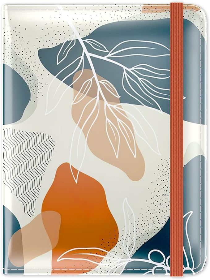 Passport Holder for Travel Essentials, Passport Wallet Cover Case for Travel Must Haves Accessories, Passport Book Holders for Women and Men, White Leaves