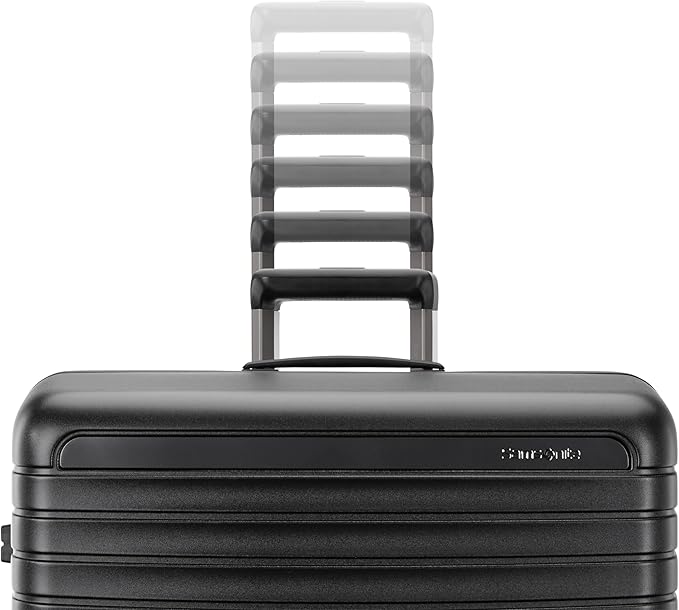 Samsonite Framelock Max Hardside Luggage with Spinner Wheels, Lightweight zipper-less (Asphalt Black, Large Spinner)