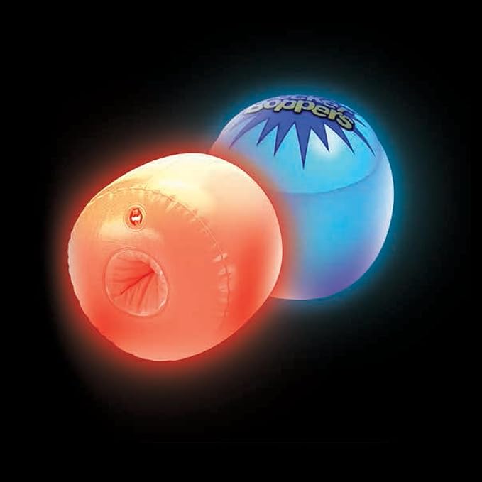 Socker Boppers Light Up Glow Games LED - One Pair Boppers – Impact Activated Light, Lights are Color Changing, Box and Bop, Durable Vinyl, Active Outlet That aids in Agility, Balance and Coordination