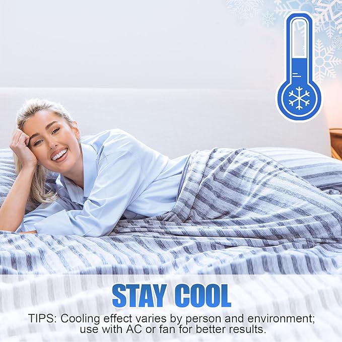Ailemei Direct Cooling Blanket for Hot Sleepers, Double Sided Cold Effect,King Size Lightweight Breathable Summer Blankets for Bed,Transfer Heat to Keep Body Cool for Night Sweats,108"x90"