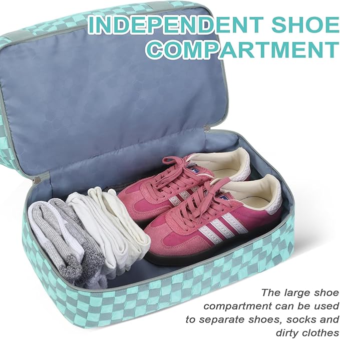 WOOMADA Weekender Bag for Women, Travel Duffel Bags with Shoe Compartment & Wet Pocket, Personal Item Bag for Airlines