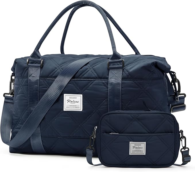 HYC00 Travel Duffel Bag,Carry-on Overnight Weekender Bags for Women,Sports Tote Gym Bag with Wet Pocket