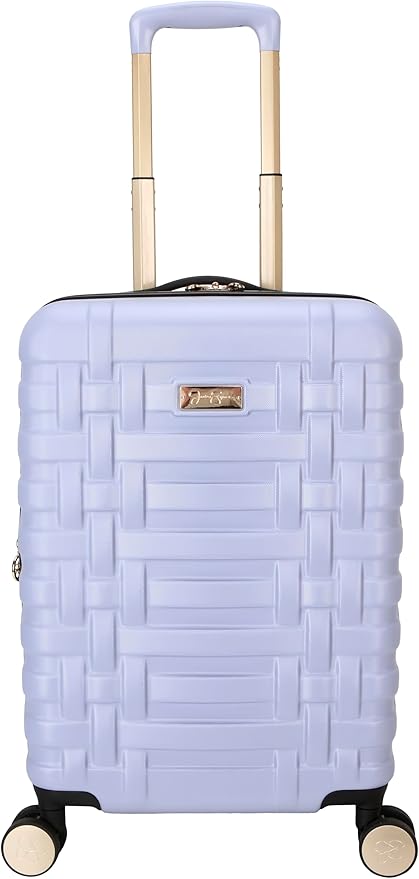 Jessica Simpson Taffeta 2-Piece Set (20"& 28") Expandable 8-Wheel Spinner Large Checked Luggage Suitcase, Cosmic Sky