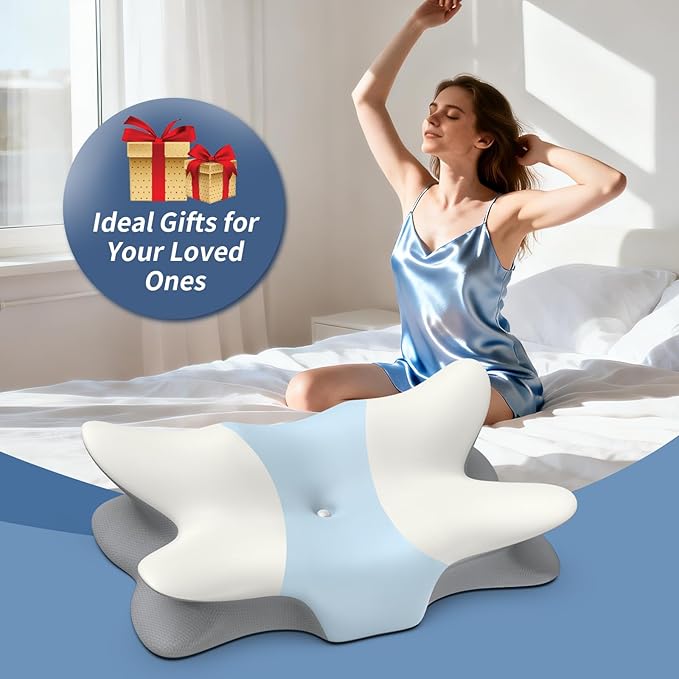 Cervical Pillow for Neck and Shoulder Pain Relief - Ergonomic Neck Pillow for Sleeping, Contour Memory Foam Pillows Side Sleeper Pillow for Neck Support, Bed Pillow for Side Back Stomach Sleepers