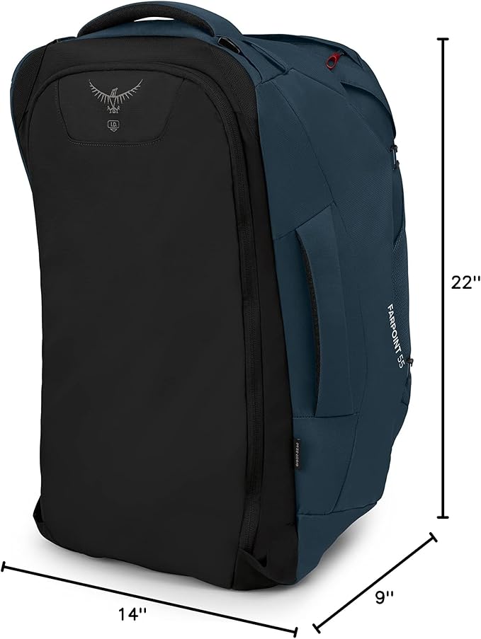 Osprey Farpoint 55L Men's Travel Backpack, Muted Space Blue