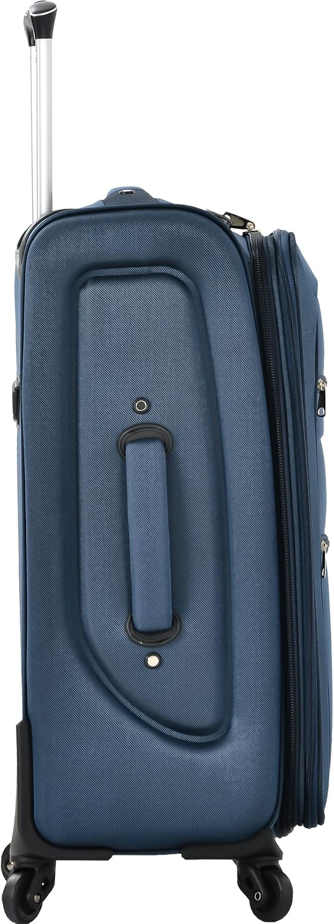 Softside 3 Piece Luggage Sets, Expandable Lightweight Suitcase Sets Double Softshell Spinner Wheels Travel Luggage Set for Women and Men (Dark Blue, 3-Piece Set)