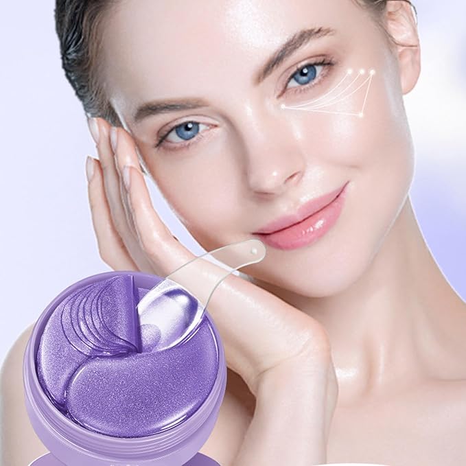 Eakroo Grape Eye Masks - 60 PCS Under Eye Patches for Puffy Eyes and Dark Circles Treatments - Hydrating Eye Mask Skincare, Eye Gel Pads for Eye, Reduce Wrinkles and Fine Lines, Improve Eye Skin