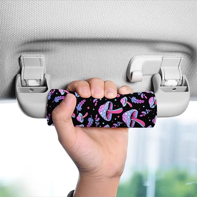 BIGCARJOB 2 Pcs Mushroom Luggage Handle Cover Set for Suitcase,Universal Luggage ID Tags Door Handle Protection Sleeve Cover Identifier Travel Bag Wraps Travel Accessories