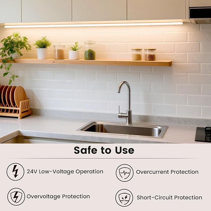 Slat Wall Lights 6pcs Adhesive LED Panel Lights with Touch Switch | 3000K Dimmable Warm White Wall Panel LED Lights for Wood Slat Wall Panels,Headboard, Interior Decor, Kitchen Cabinets, Stairs
