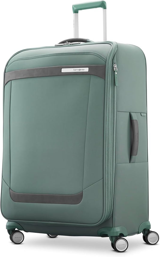 Samsonite Elevation Plus 30-Inch Large Checked Luggage - Expandable Softside Spinner Suitcase - Cypress Green