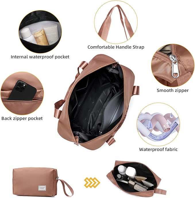LARVENDER Luggage Sets 3 Piece, Hardside PP Carry On Suitcase with 360° Spinner Wheels TSA Lock Luggage Sets for Women, Mocha