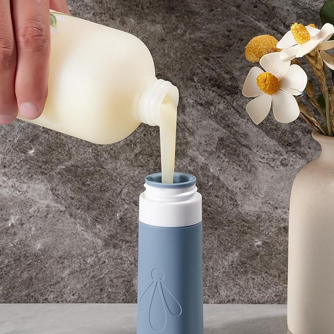 INSFIT 17 Pack Travel Bottles for Toiletries, TSA Approved 3oz 2oz Travel Size Toiletries, BPA Free Leak Proof Squeezable Silicone Tubes Travel Essentials for Shampoo Conditioner Lotion Soap