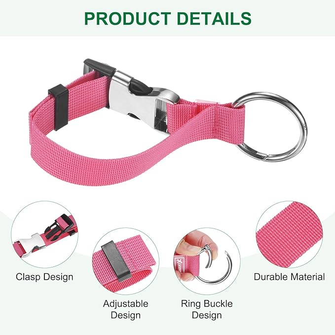 M METERXITY 1-Pack Add A Bag Luggage Strap, Adjustable Suitcase Belt for Connecting Luggage/Backpack/Jacket, Carry Strap with Ring Buckle [Red]