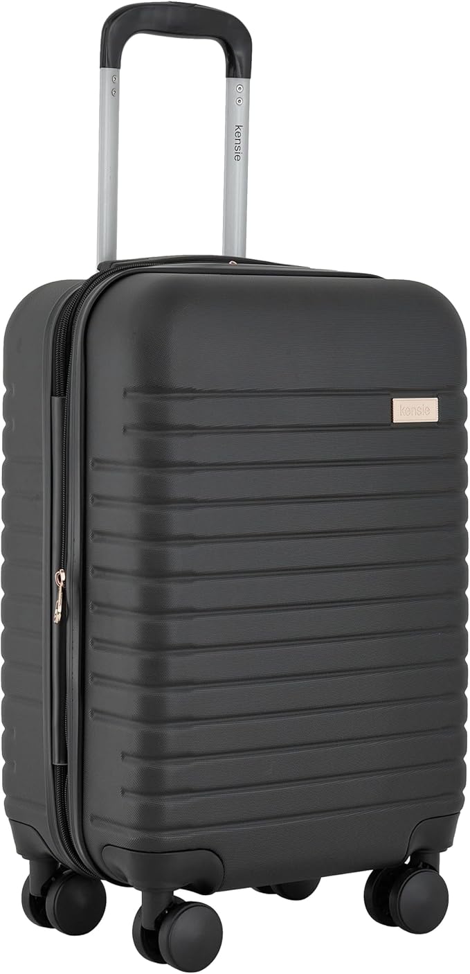 kensie 22" Graceful Hardside Carry-On Luggage, Black