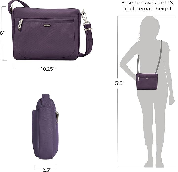 Travelon Anti-Theft Classic Small East/West Crossbody
