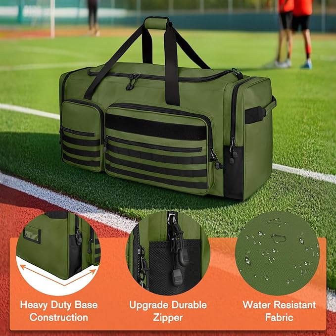 Goloni 130L Heavy Duty Large Duffle Equipment Bag,Catchers Gear Bag with Shoe Compartment,Baseball Duffle Bag