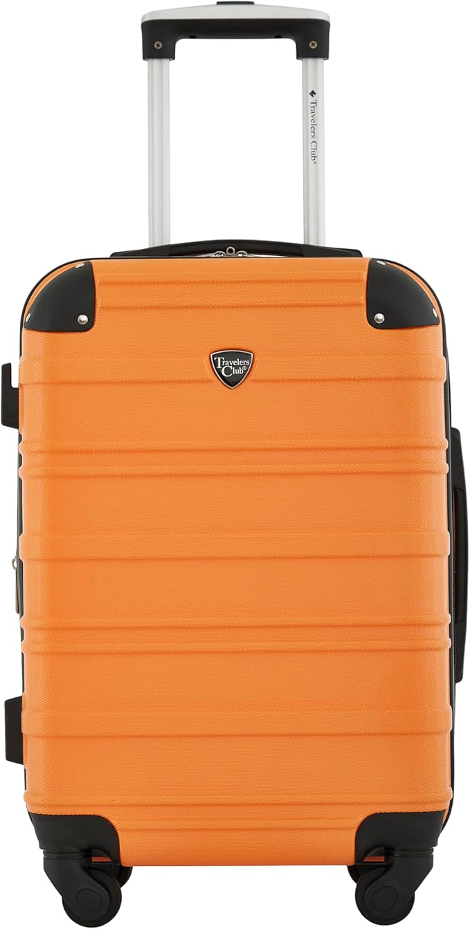 Travelers Club Phoenix Luggage, Sun Orange, 22-Inch Carry-On