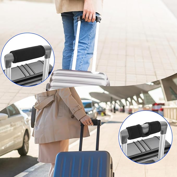 2 Pcs Luggage Handle Wraps Soft Suitcase Handle Wraps Luggage Identifiers Luggage Handle Covers Luggage Markers Luggage Handle Grips Wraps for Travel Suitcase Trolley Case