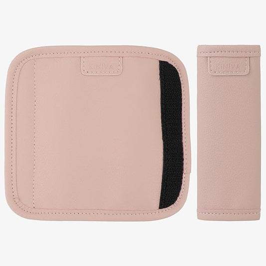KINIVA Leather Luggage Handle Wrap 2 Pack Set,Luggage Identifiers Tags Markers for Luggage Suitcase,Travel Accessories