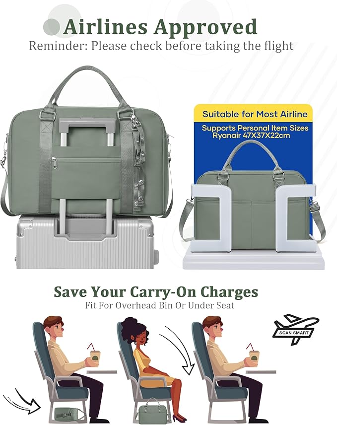 Gym Bag Womens,Travel Duffel Carry on Bag Sport Tote Bag Weekend Overnight Bag
